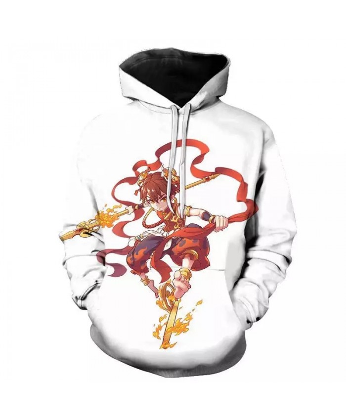 Autumn New Hot Chinese Animation Nezha Men's And Women's Hoodie 3d Printing Children's Fashion Sweatshirt Street Casual Coat
