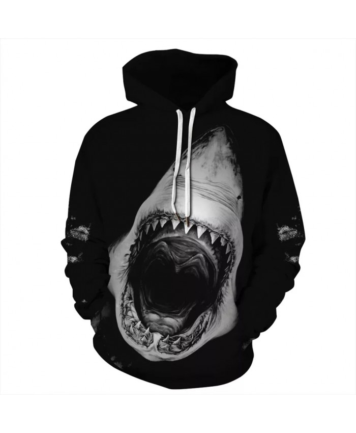 Shark Big Mouth 3D Printed Men Women Pullover Hooded Casual Sweatshirts Hoodies Funny Unisex Tops