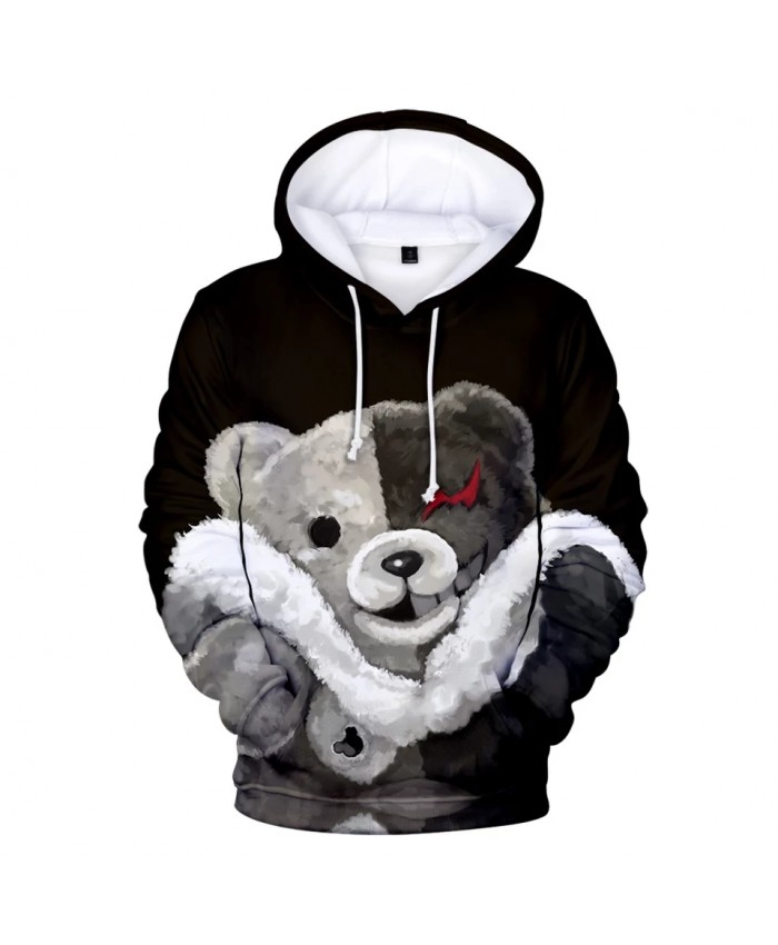 Cute Monokuma 3D Hoodies Men Women Sweatshirts Fashion Hooded Hot Autumn 3D Print Anime Monokuma Boys Girls Hoodie Pullovers