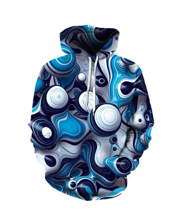 Explosion Models New Geometric 3D Printing Hoodie Casual Long-sleeved Sweatshirt Hoodie Ball Hoodie Shot Steel Street Male Full