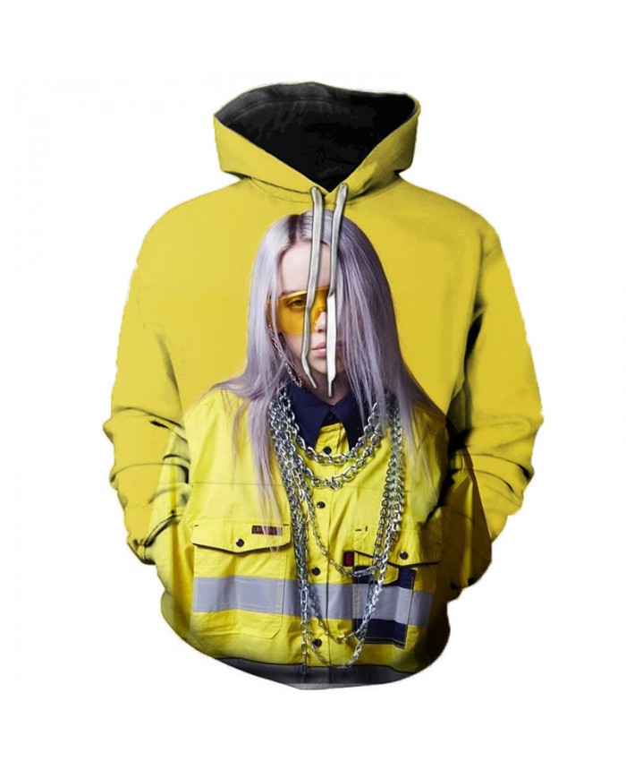 3D Billie Eilish Hoodies Sweatshirts Men Women Casual Harajuku Hoodie Print Billie Eilish 3D Hoodies Men Winter Sweatshirts