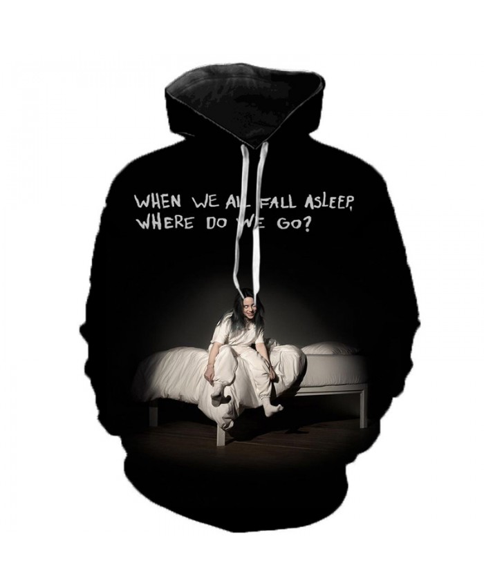 3D Billie Eilish Print Hoodies Sweatshirts Men Women Long Sleeve Harajuku Hoodie Fashion Casual Streetwear Plus Size Hoodies