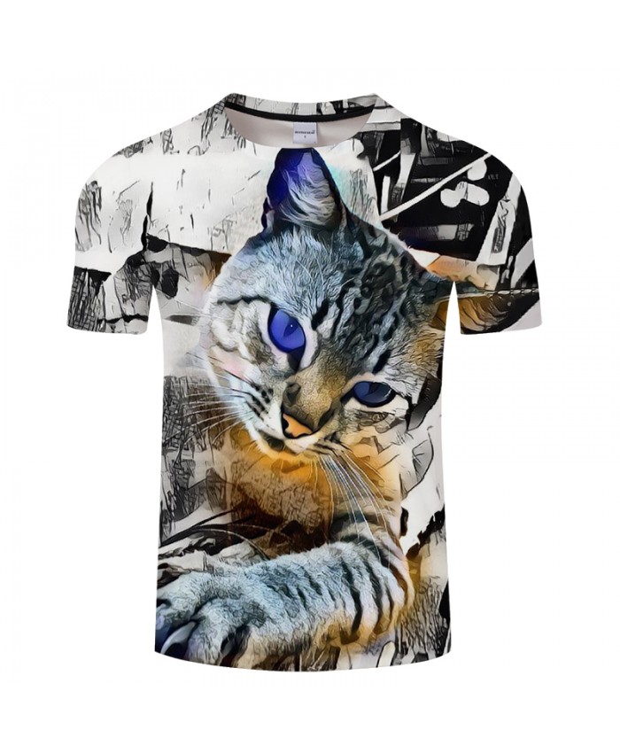 3D Cat Print T shirt Design Men Women Fashion Animal 3D t shirt Funny Casual tee shirt Top Plus Size Hot Camiseta