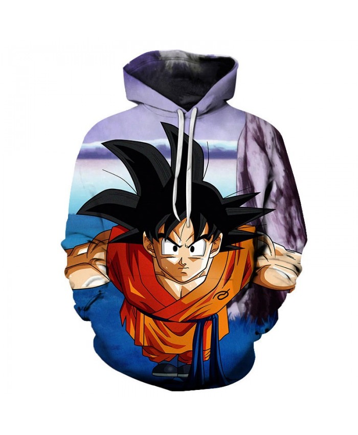 3D Dragon Ball Leaning Forward Men Pullover Sweatshirt Pullover Hoodie Casual Hoodies Fashion Anime Men Hoodie