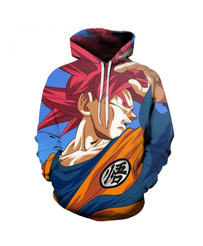 3D Dragon Ball Look Obliquely Men Pullover Sweatshirt Pullover Hoodie Casual Hoodies Fashion Men Tracksuits Hoodie