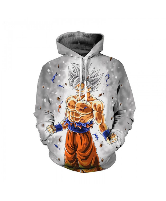 3D Dragon Ball Super Anime Ultra Instinct Super Saiyan Goku Printed Men's Dragonball Long Sleeve Hoodie Dragon Ball Z Sweatshirt