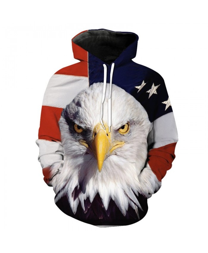 3D Eagle Fashion Men's Hoodies Casual Hoodie Autumn Tracksuit Pullover Hooded Sweatshirt