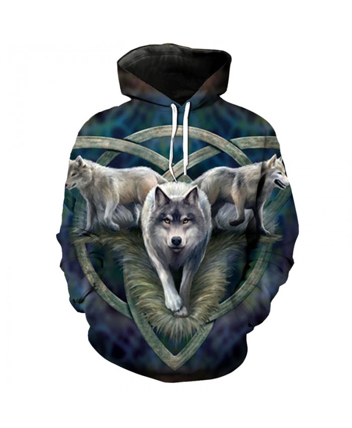 3D Hoodie Running wolves print fun hooded sweatshirt Men Women Casual Pullover Sportswear