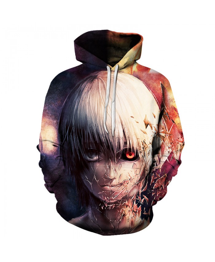 3D Hoodies Men Tokyo Ghoul 3D Full Print Novelty Hoody Sweatshirt Fashion Pullover Tracksuits Streetwear Harajuku Tops Hipster