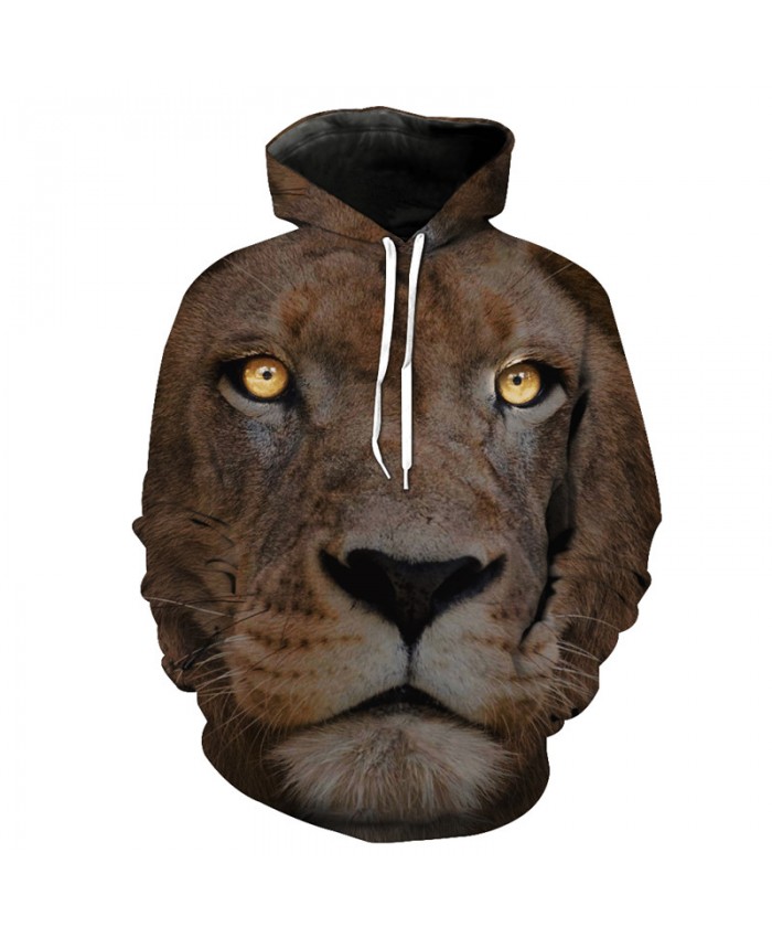 3D Lion Face Casual Hooded Sewatshirt Casual Hoodies Casual Hoodie Autumn Tracksuit Pullover Hooded Sweatshirt