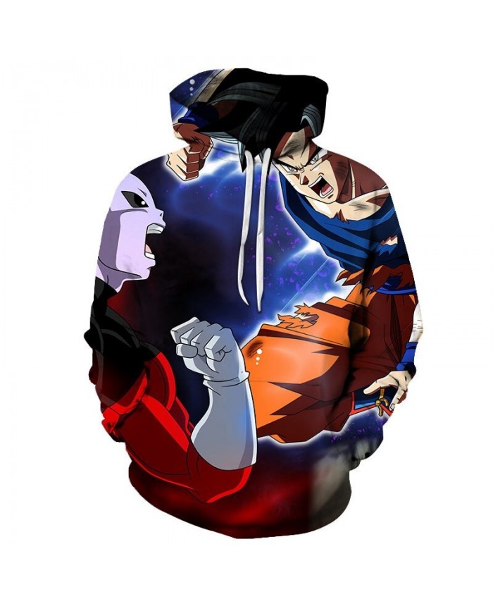 3D Positive Confrontation Dragon Ball Men Pullover Sweatshirt Pullover Hoodie Casual Hoodies Fashion Men Hoodie