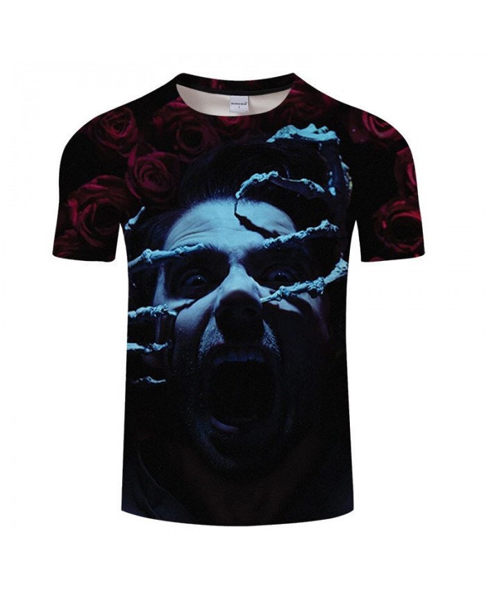 3D Print Long finger Scratching Men tshirt Crossfit Shirt Casual Summer Short Sleeve Male tshirt Men Round Neck Top