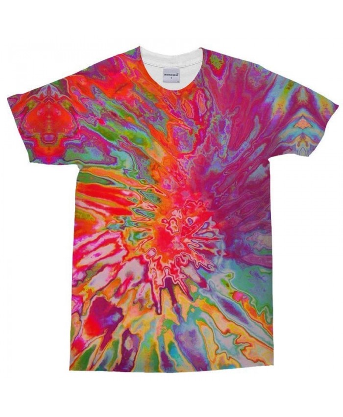 3D Print Man's T Shirt Splashing Ink Flowers Crossfit Shirt Men Brand Casual Fashion Men O-Neck