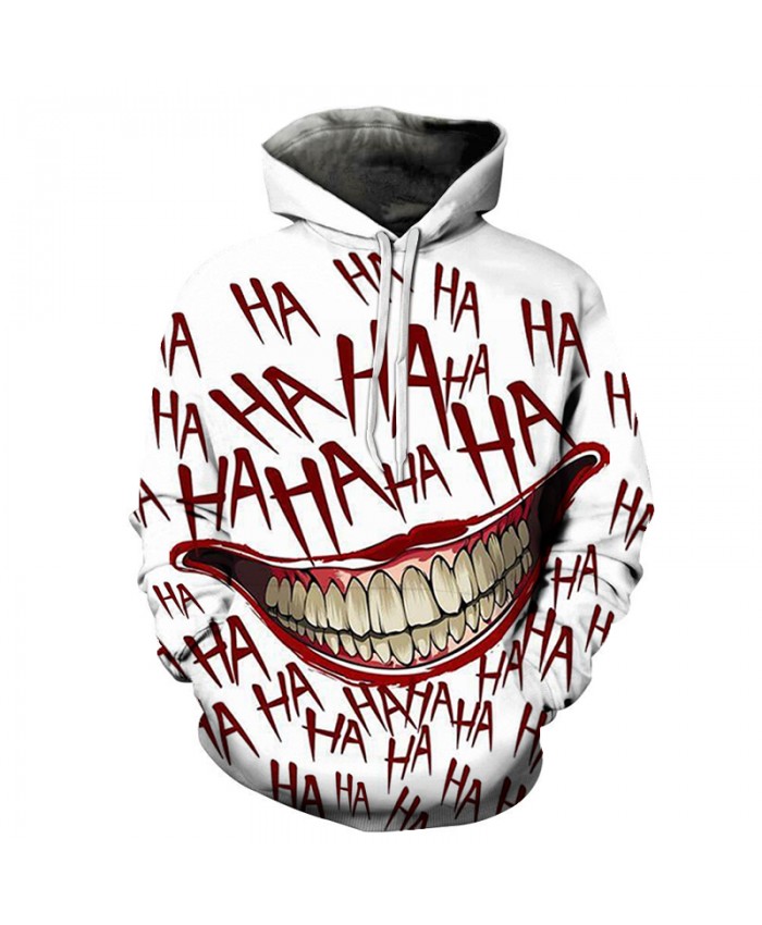 3D Print Men Hoodie Sweatshirt Tracksuit Clown Pullover Autumn Winter The Joker hoodie