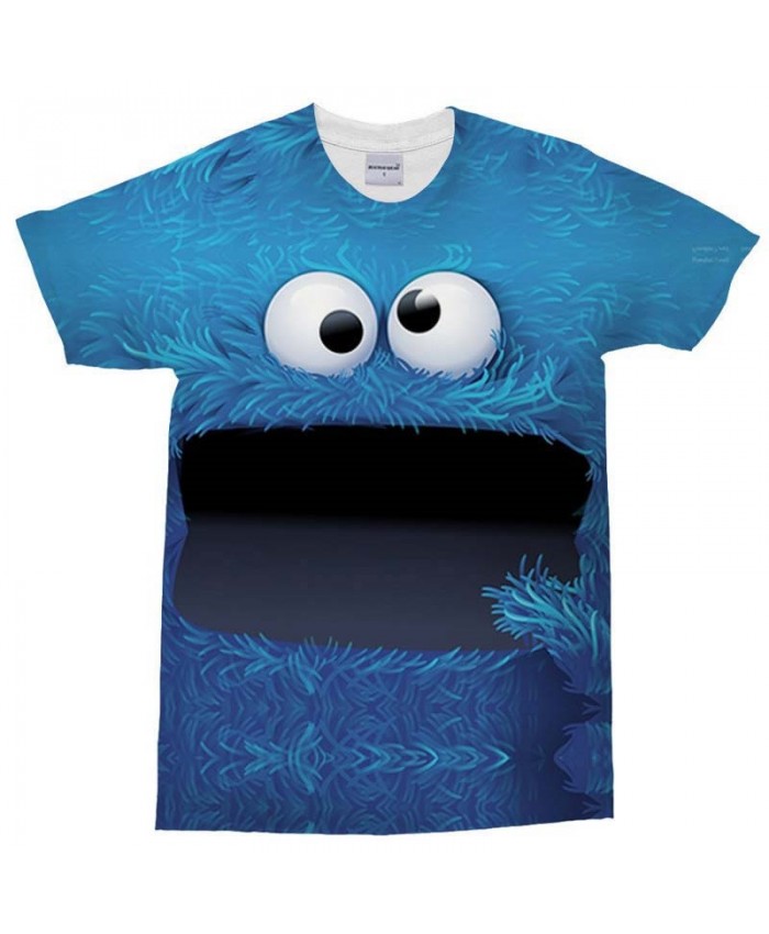 3D Print Men's T Shirt Big White Eyes Casual Summer Men T Shirt Fashion Short Sleeve T Shirt Tops O-Neck