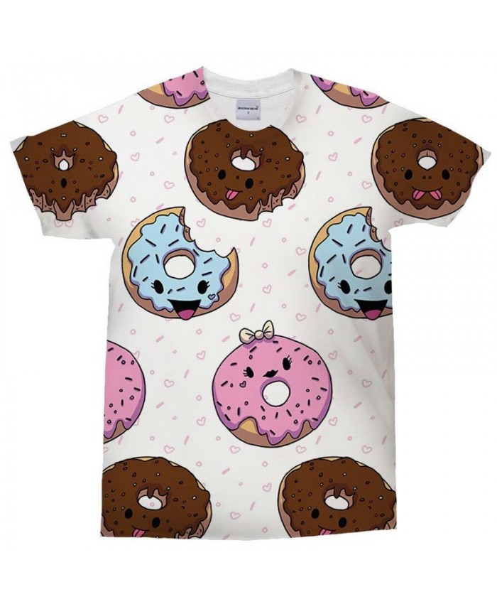 3D Print Men's T Shirt Donut Character Men T Shirts Fashion Men Short Sleeve T Shirt 2021 Round Neck Tops Sell