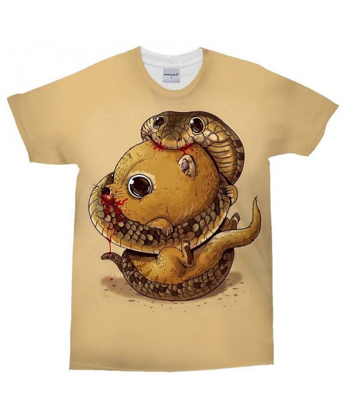 3D Print Men's T Shirt Snakes and Rats Casual Fashion Crossfit Shirt Men Tops&Tee Brand