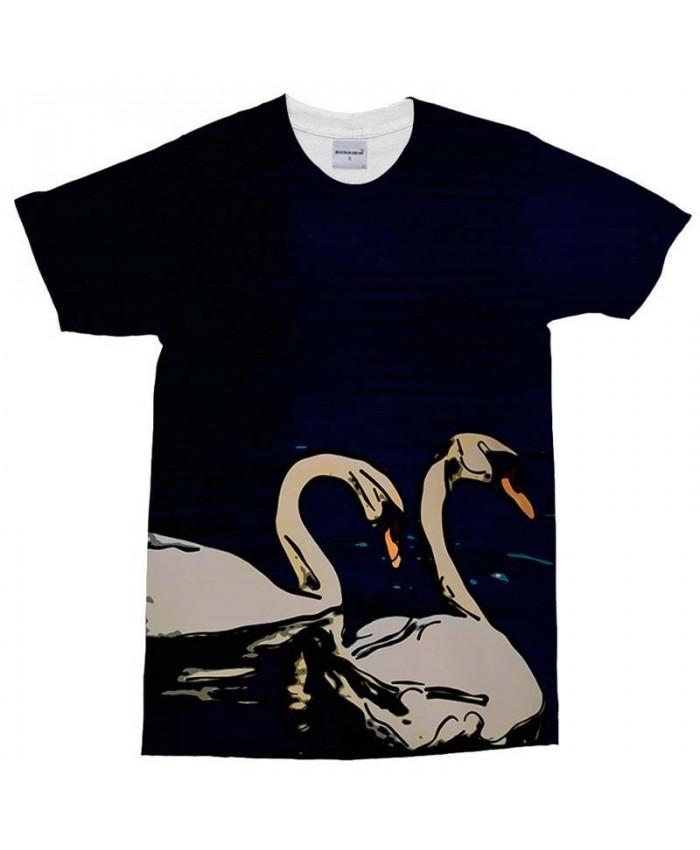 3D Print Men's T-Shirt Swan Casual Fashion Crossfit Shirt Men Tops&Tee Brand