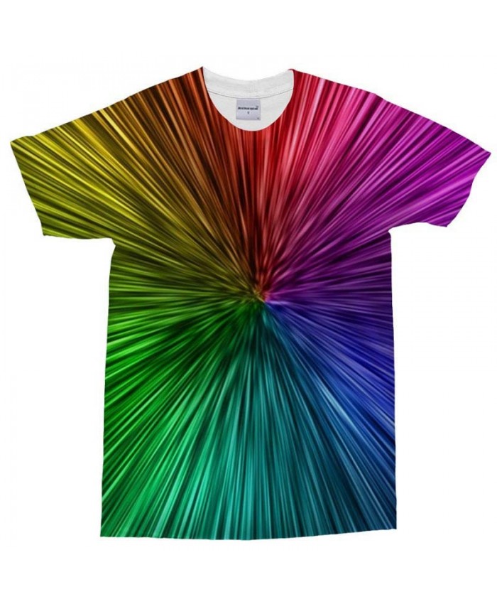 3D Print Men's t shirt Colorful rays Men Brand T Shirt Casual Crossfit Shirt Fashion Men O-Neck