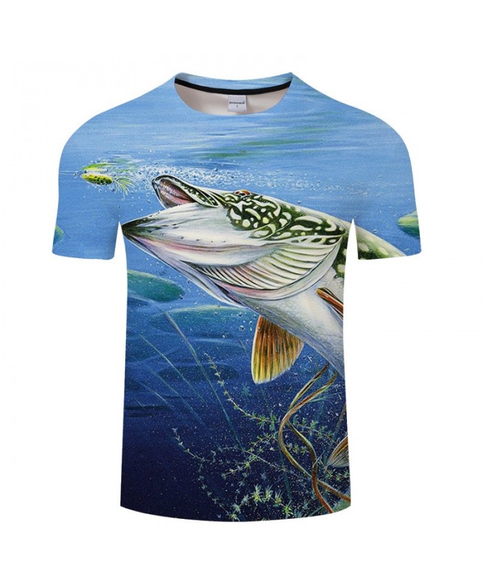 3D Print Patterned Fish T Shirt Men tshirt Summer Casual Slim Men Short Sleeve O-neck tshirt Tops&Tee Drop Ship