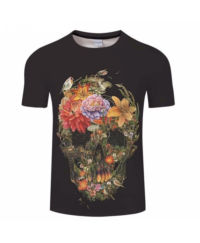 3D Print Plant Skull t shirt Fashion Man's T-shirt 2021 New Casual T Shirt Men Tops&Tee Brand