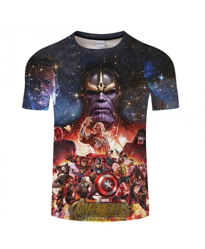 3D Print T Shirt Men Brand The Avengers tshirt Summer Casual Short Sleeve O-neck Crossfit Shirt Tops&Tees Drop Ship
