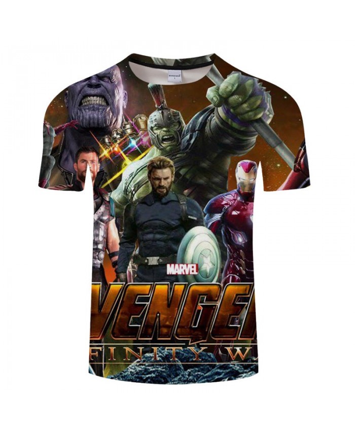 3D Print T Shirt Men Fitness Shirt Casual Short Sleeve Round Neck Crossfit Shirt The Avengers 4 Tops&Tees Men Fitness
