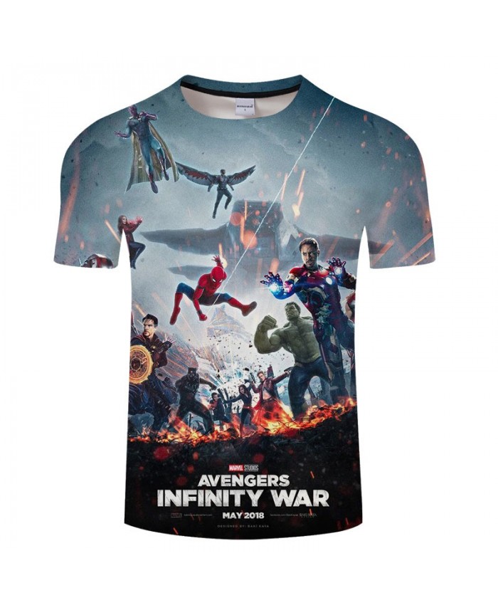 3D Print T Shirt Men The Avengers tshirt Casual Short Sleeve O-neck Crossfit Shirt Tops&Tees Drop Ship Infinity War
