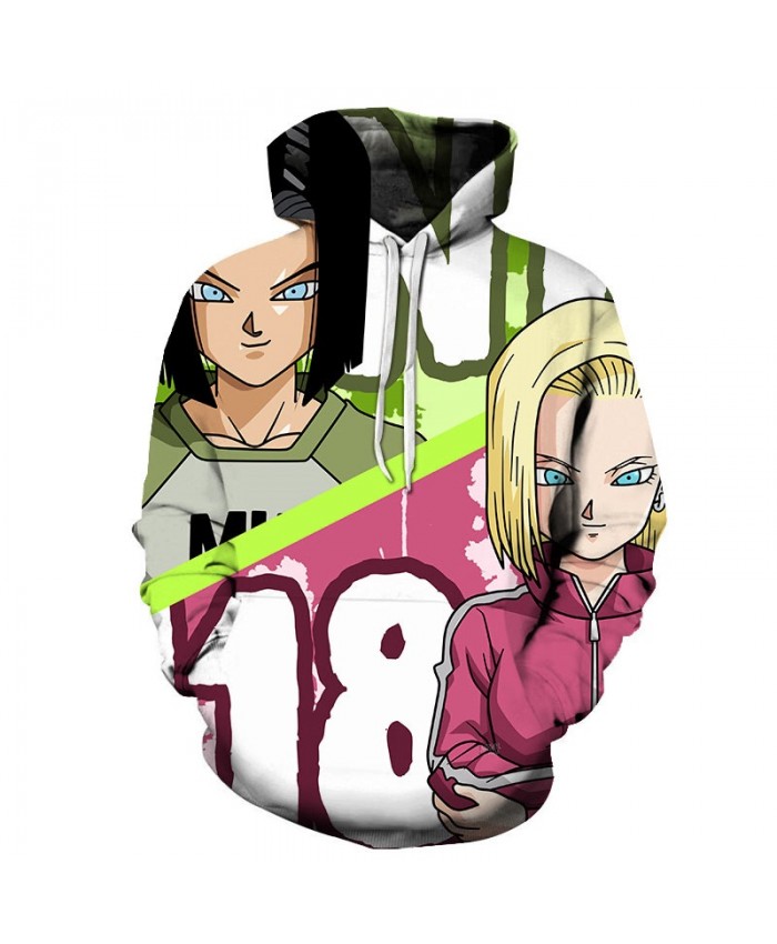 3D Print Two Girls Dragon Ball Men Pullover Sweatshirt Pullover Hoodie Casual Brand Hoodies Fashion Anime Men Hoodie