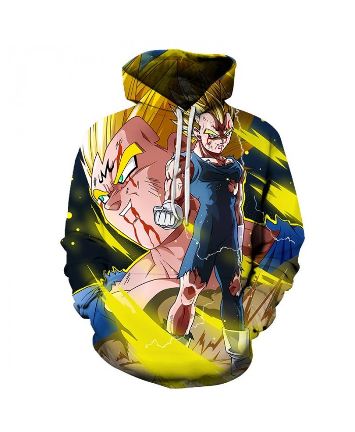 3D Printed Blood Flow Dragon Ball Men Pullover Sweatshirt Pullover Hoodie Casual Hoodies Fashion Anime Men Hoodie