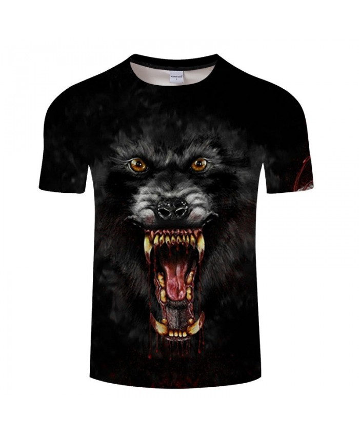3D Printed Ferocious Animal Men tshirt Crossfit Shirt Casual Summer Short Sleeve Male tshirt Men Round Neck Tops&Tee