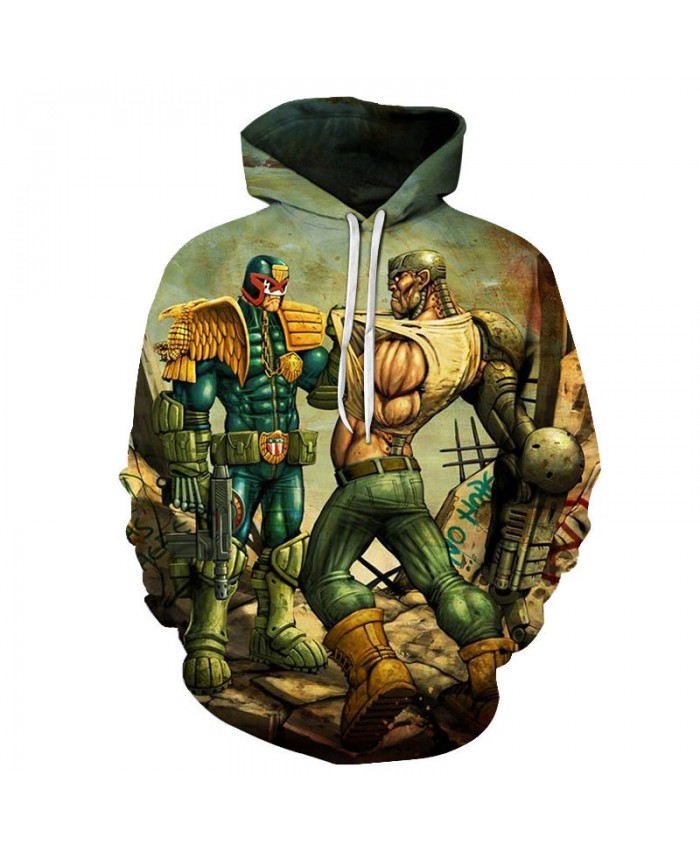 3D Printed Fighting Men Pullover Sweatshirt Clothing for Men 2021 New Custom Pullover Hoodie Streetwear Sweatshirt