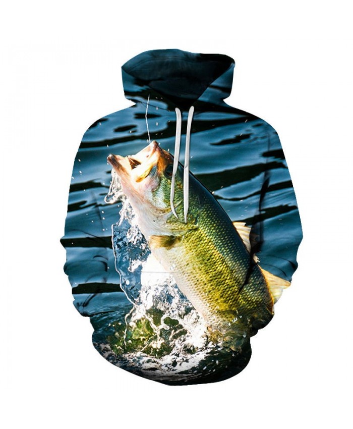 3D Printed Fish Sunbathing Mens Pullover Sweatshirt Clothing for Men Custom Pullover Hoodie Casual Hoodies Men 2021