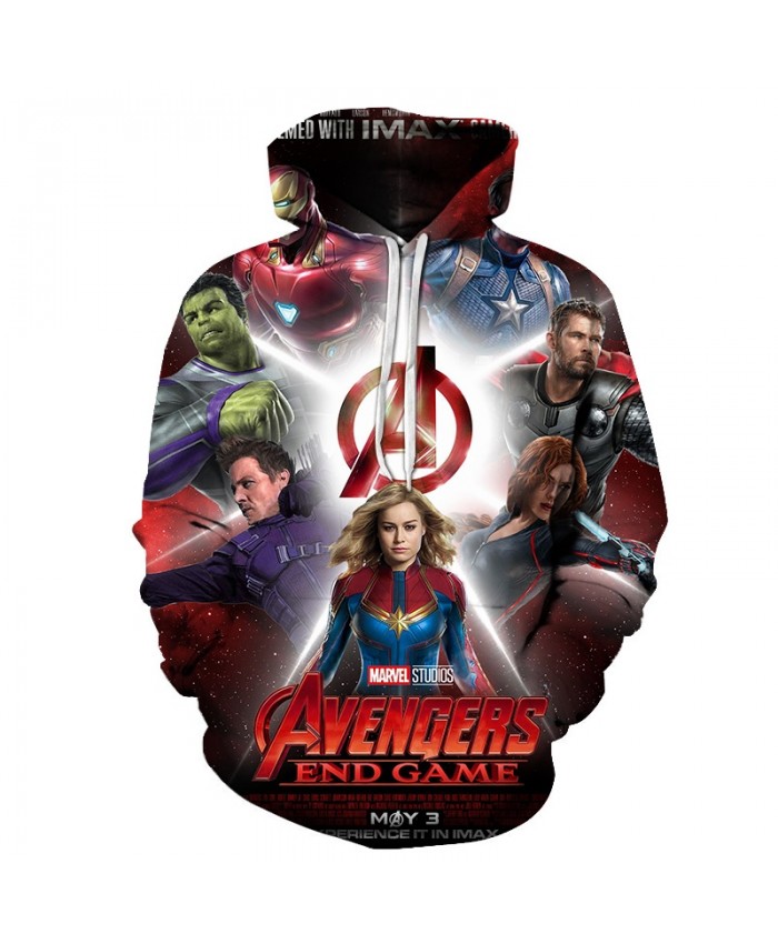 3D Printed The Avengers End Game Men Pullover Sweatshirt Clothing for Men Custom Pullover Hoodie Fashion Men Hoodies