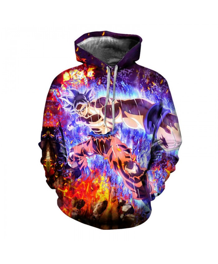 3D Printing Dragon Ball Z Hoodies Men/Women Sweatshirts Hoody Cartoon Cosplay Super Saiyan Goku Boy/Girls Cool Polluver C