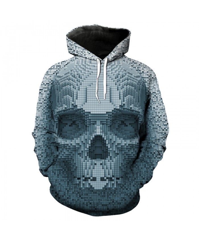 3D Skull Hooded Pullover Hip hop Sweatshirt Streetwear Tracksuit Pullover Hooded Sweatshirt