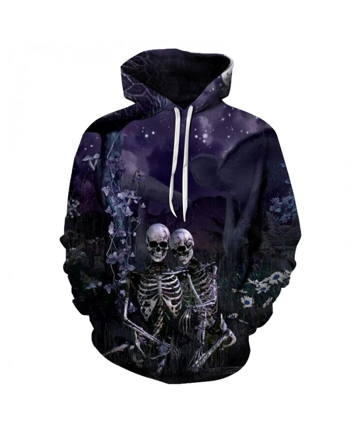 3D Skull Hoodies Sweatshirts Men Hoodie Unisex Pullover Autumn Streetwear Winter Coats Brand Clothes Causual Tracksuits Fashion