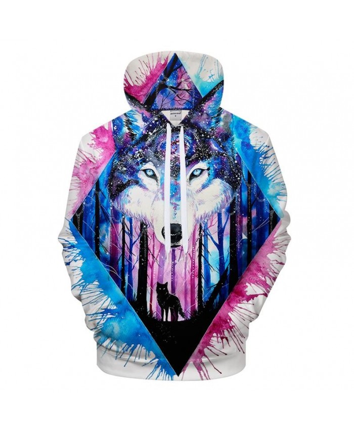 3D Sweatshirts Men 3D Print Hoody New Fashion Men Women Hooded Wolf Hoodies Casual Drop Ship