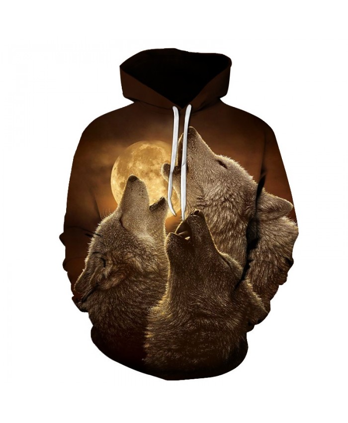 3D Wolf Mens Hoodies Funny Design Hip Hop Sweatshirts Streetwear Cool O-neck Pullover Men Women Unisex Clothes Hooded Tracksuits
