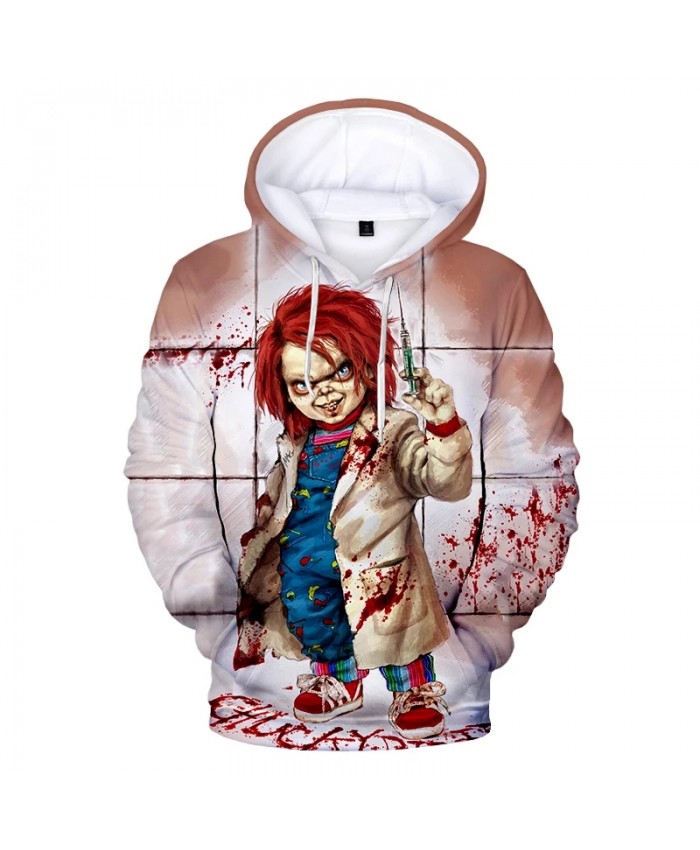 Horror Movie Child's Play Hoodies Chucky 3D Print Hooded Sweatshirts Men Women Spring Long Sleeve Casual Plus Size Pullover