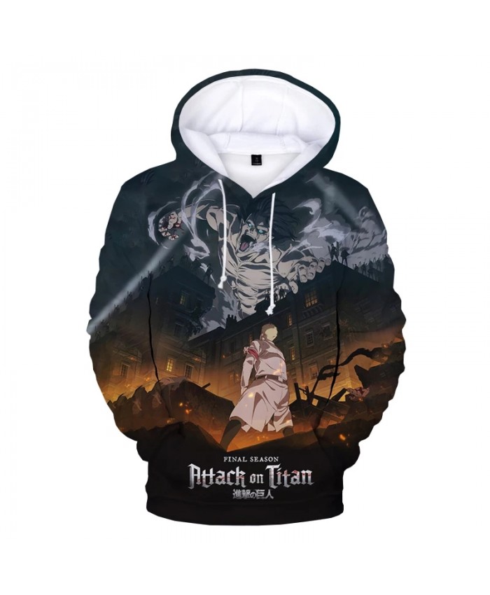 Harajuku Anime Hoodies Attack on Titan 3D Printed Hooded Sweatshirt Men Women Fashion Casual Streetwear Pullover Hip Hop Hoodie
