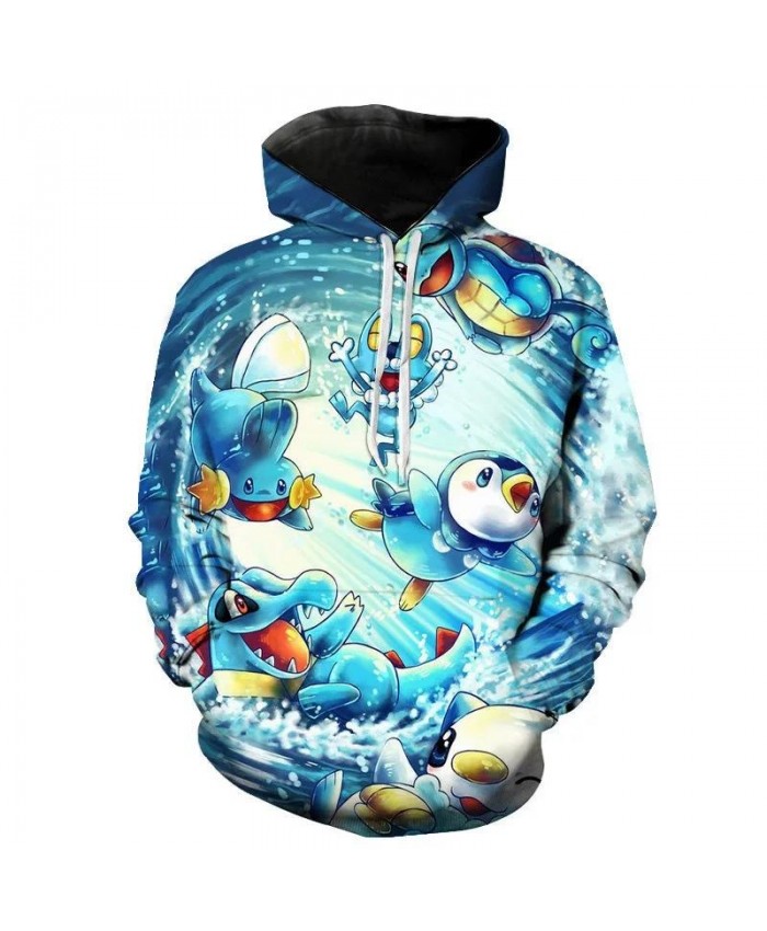 Autumn Pokemon 3D Printing Men's And Women's Hoodies Children's Cute 3D Fashion Sweatshirts Long Sleeve Casual Coat