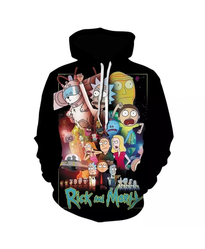 Autumn Winter New Anime Rick 3D Hoodie For Men And Women Fashion Youth Casual Long Sleeve Hoodie Sweatshirt Mens Clothing