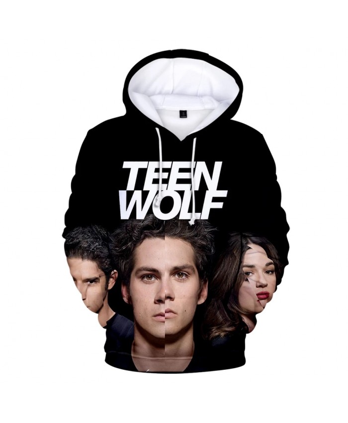 Popular black print TV series TEEN WOLF 3D Hoodies Men women Fashion Harajuku Autumn Kids Streetwear TEEN WOLF 3D Men's pullover