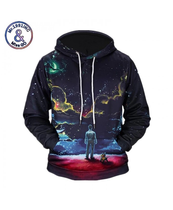 3D Sweatshirts Men Print Person and Dog Harajuku Hoodies Sudaderas Hombres Casual Hoody Tracksuit Tops