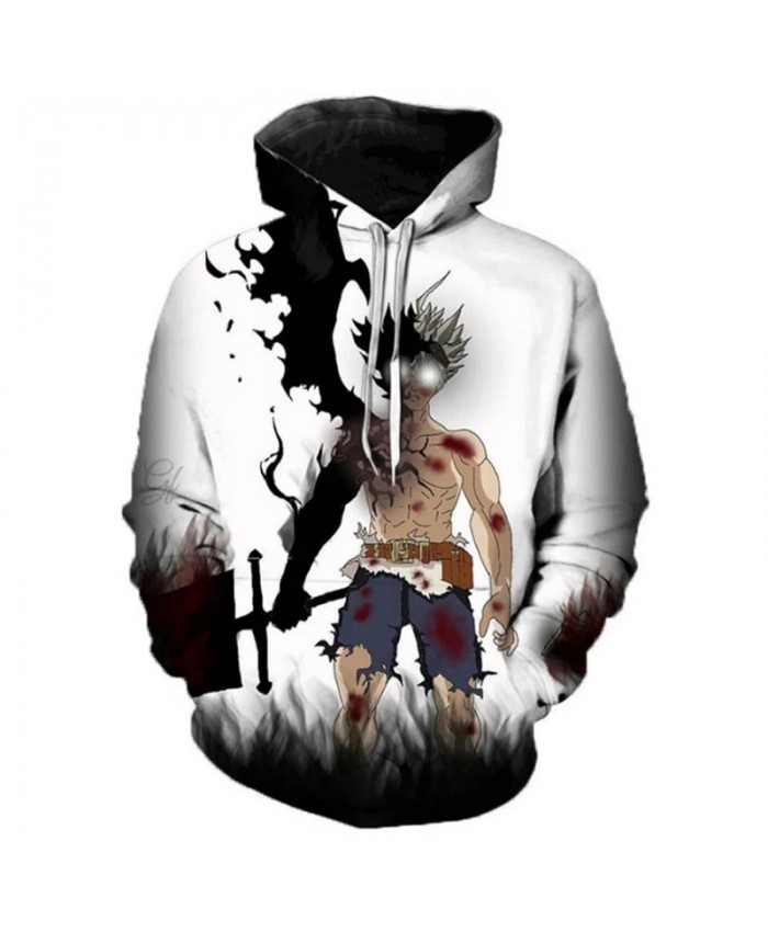 Japan Anime Black Clover 3D Hoodie Sweatshirts Boys girls Fashion Casual Long Sleeve Pullover Harajuku Style Oversized Hoodies