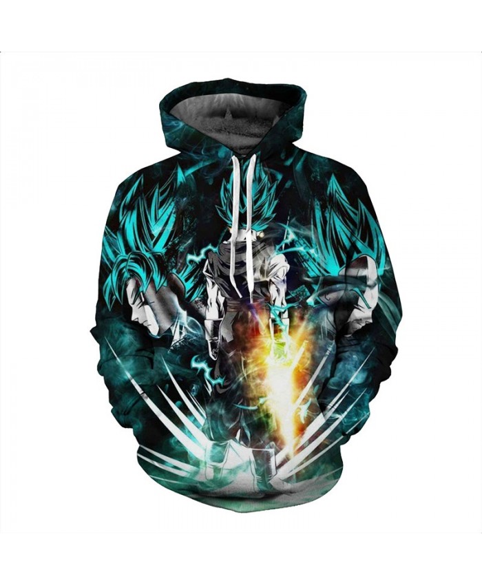 5XL Anime Dragon Ball Z DBZ Pocket Hooded Sweatshirts 3D Super Saiyan Hero Vegeta Hoodies Pullovers Harajuku Men Women Outerwear