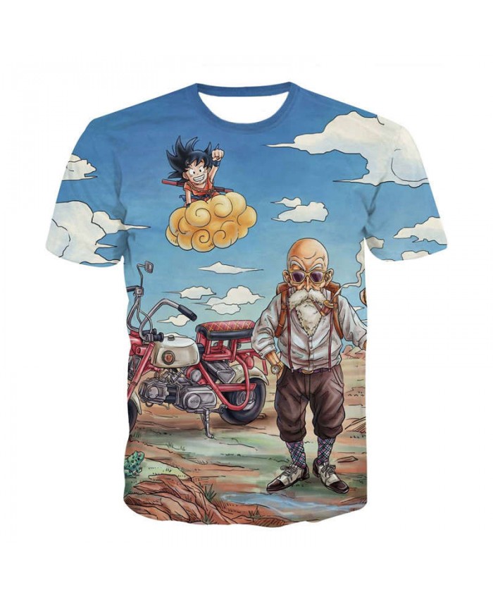 5XL Harajuku Japan Anime Dragon Ball T Shirt Men Women Funny Master Roshi Son Goku Goten Gohan T Shirts Child Cartoon Tshirt