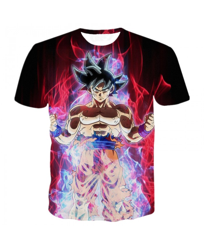 5XL Men's 3D Anime Dragon Ball T Shirt Ultra Instinct Super Saiyan Naruto Son Goku Vegeta Printing T-Shirt Boy Cartoon Tee Shirt