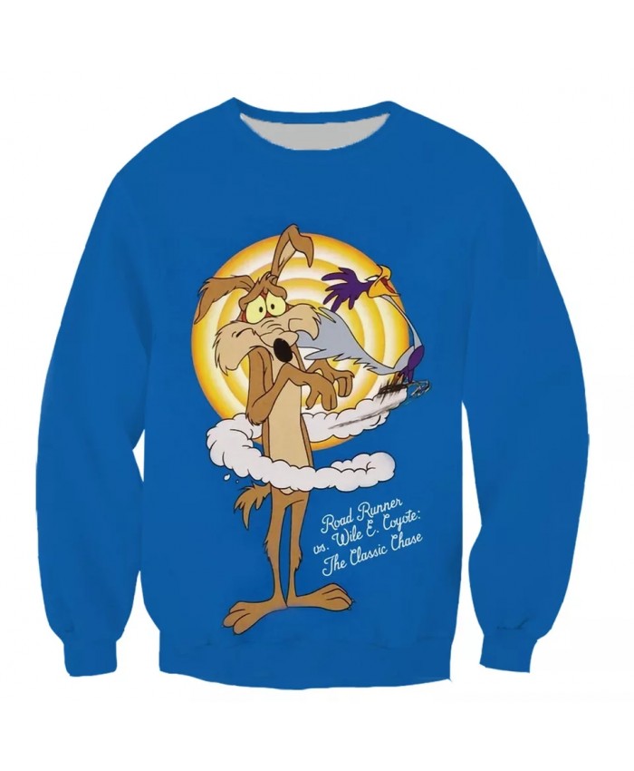 Roadrunner-wile e coyot 3D print men women fashion cool Long Sleeves sweatshirt harajuku style street styles tops
